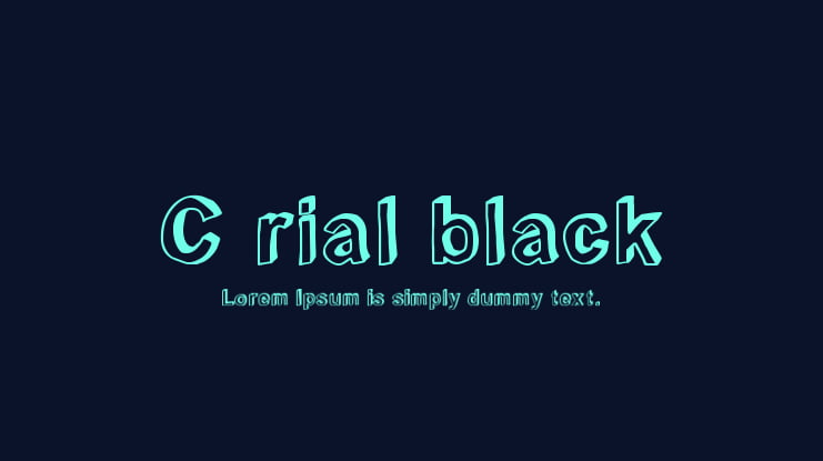 C rial black Font Family