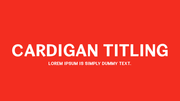 Cardigan Titling Font Family