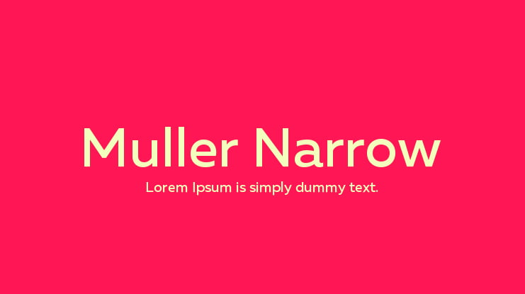 Muller Narrow Font Family