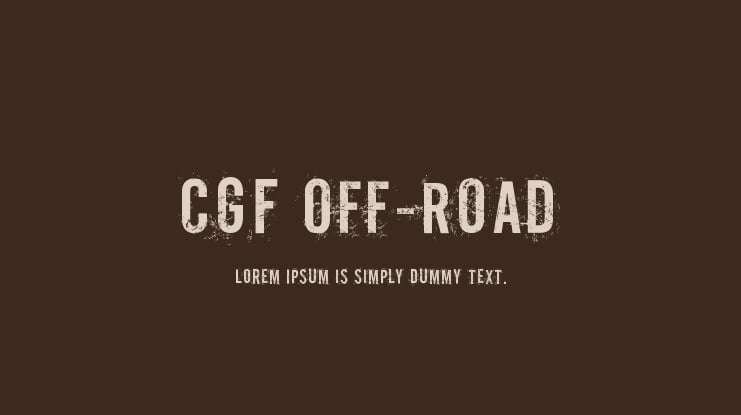 CGF Off-Road Font