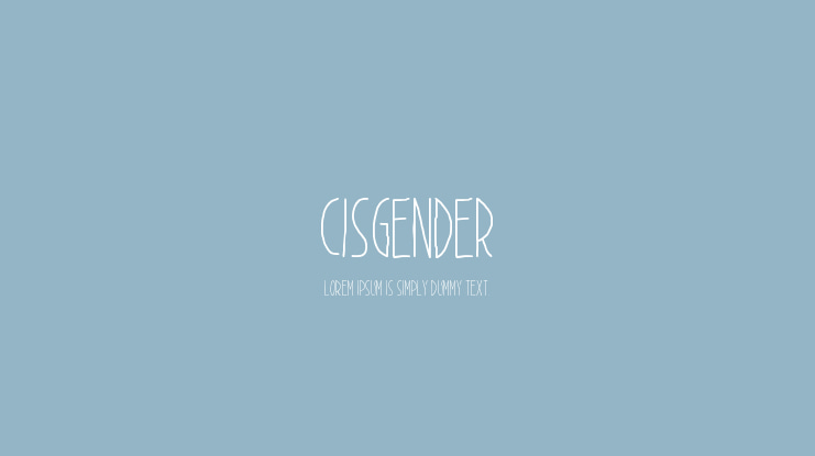 Cisgender Font