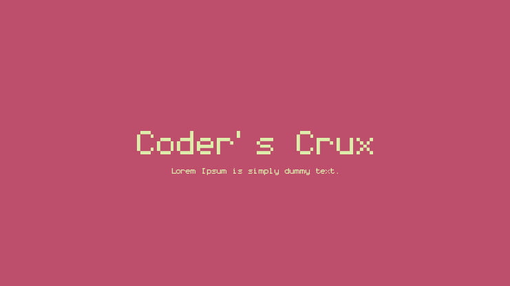 Coder's Crux Font
