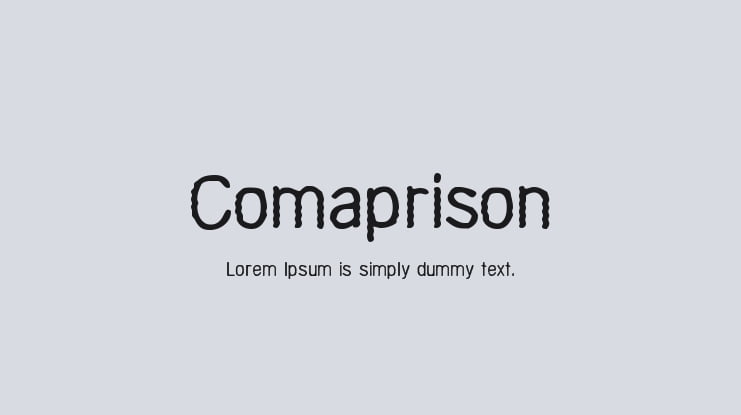 Comaprison Font