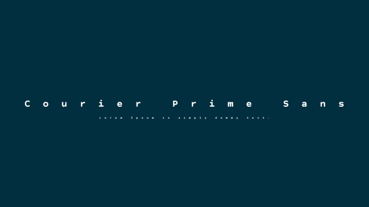 Courier Prime Sans Font Family