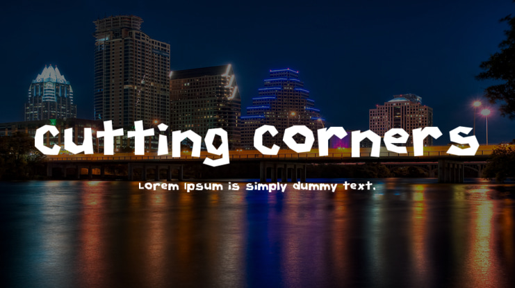 Cutting Corners Font