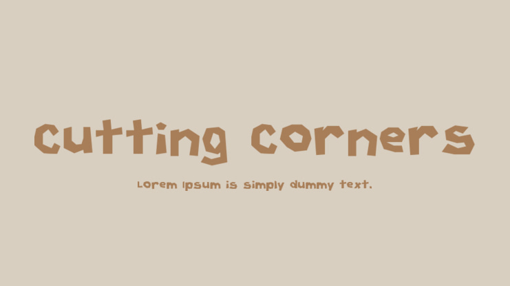 Cutting Corners Font