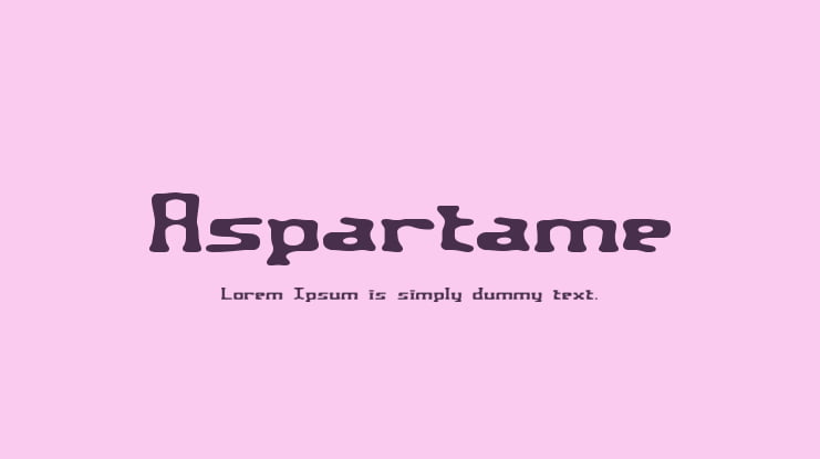 Aspartame Font