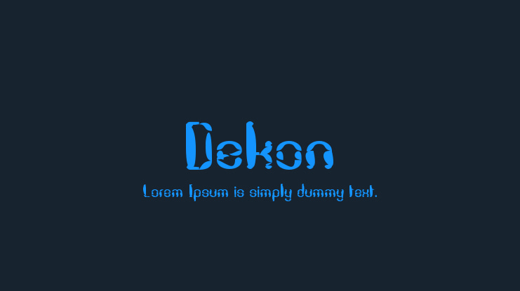 Dekon Font