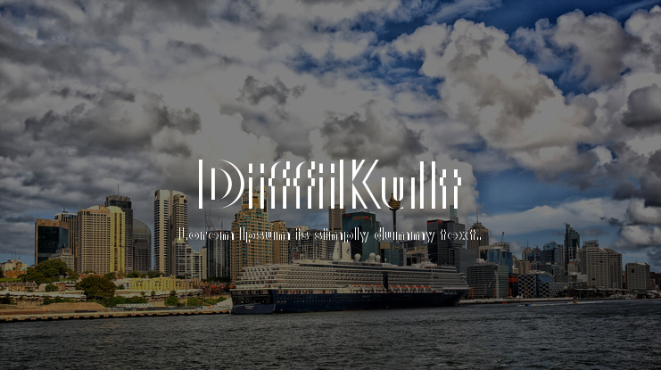 DiffiKult Font
