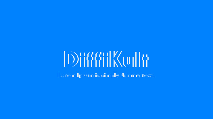 DiffiKult Font