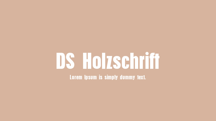 DS Holzschrift Font