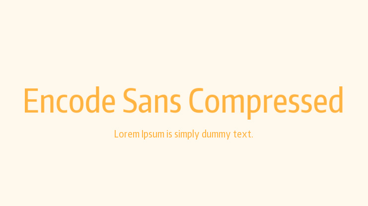 Encode Sans Compressed Font Family