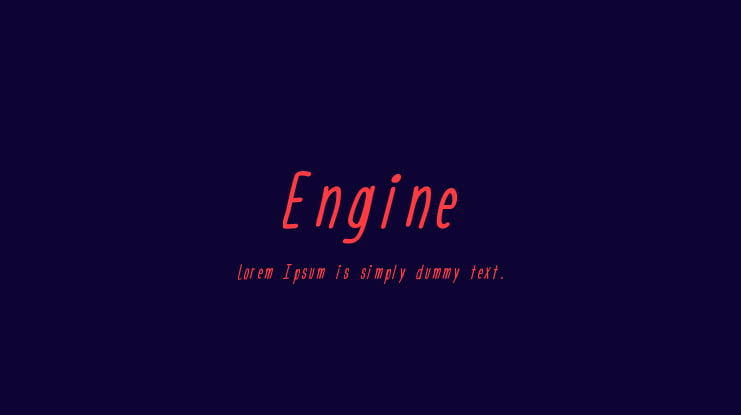 Engine Font Family