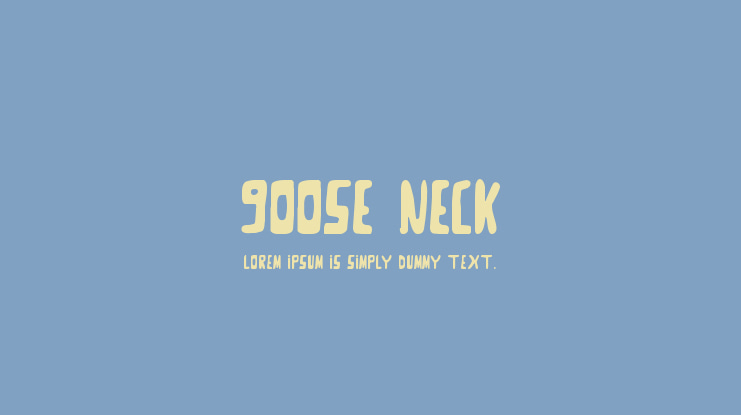 Goose Neck Font