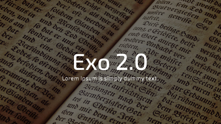 Exo 2.0 Font Family
