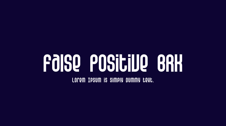 False Positive BRK Font Family