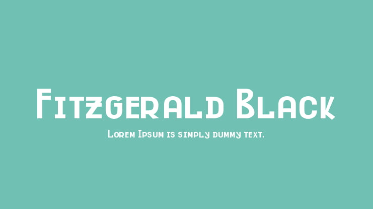 Fitzgerald Black Font Family
