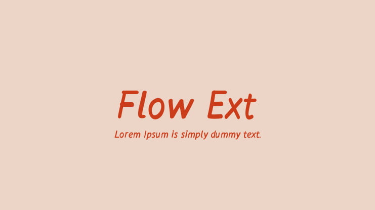 Flow Ext Font Family