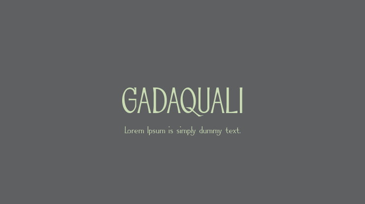 GADAQUALI Font