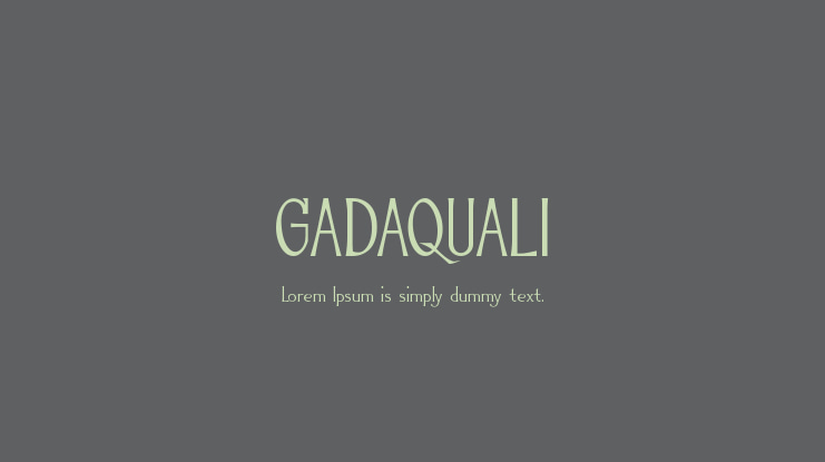 GADAQUALI Font