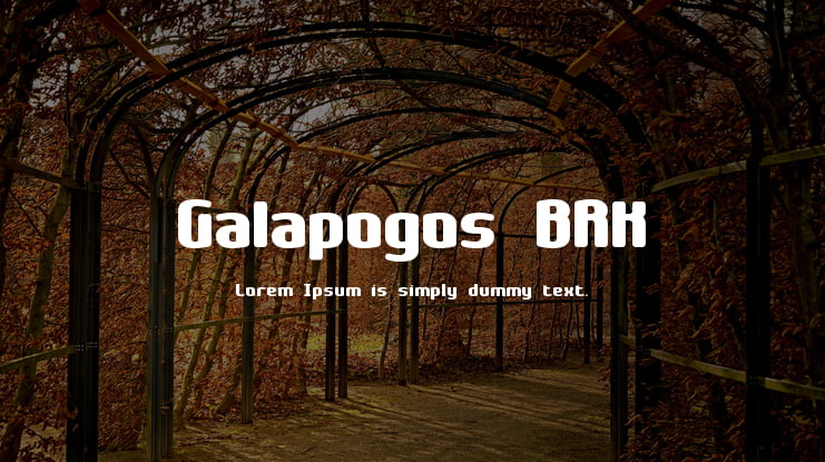 Galapogos BRK Font
