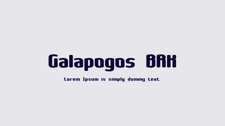 Galapogos BRK Font
