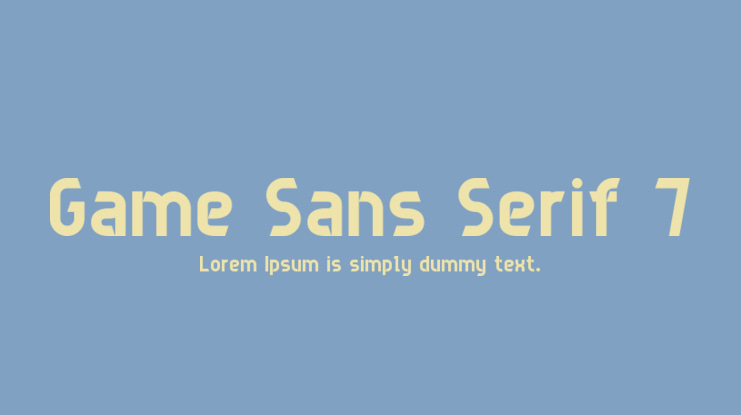 Game Sans Serif 7 Font