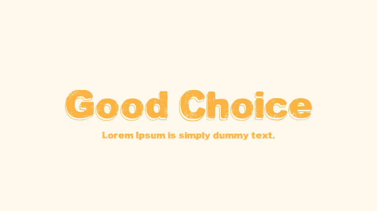 Good Choice Font