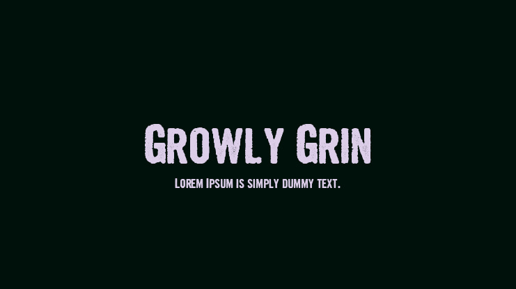 Growly Grin Font