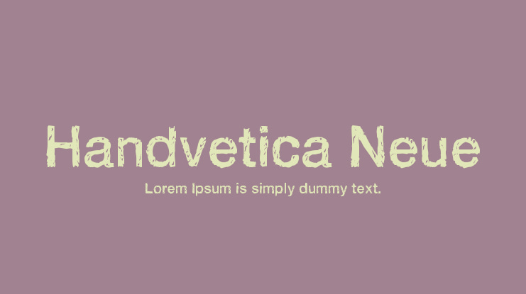 Handvetica Neue Font