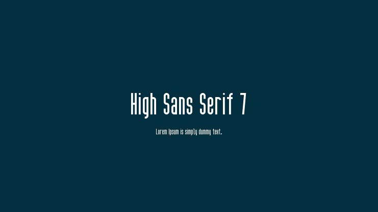 High Sans Serif 7 Font
