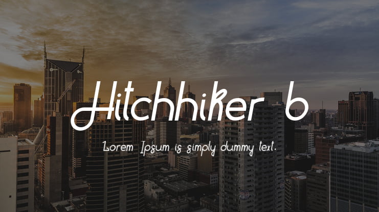 Hitchhiker b Font Family