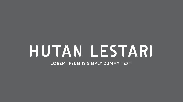 Hutan Lestari Font