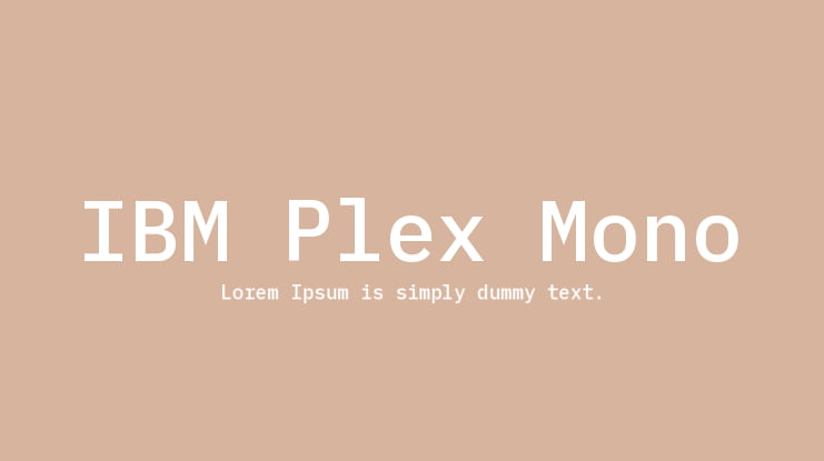 IBM Plex Mono Font Family