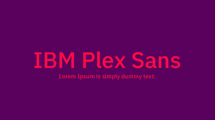 IBM Plex Sans Font Family
