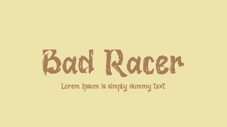 Bad Racer Font