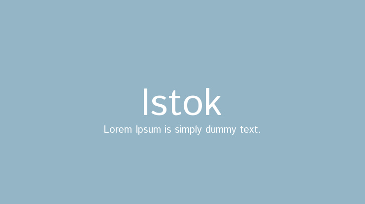 Istok Font Family