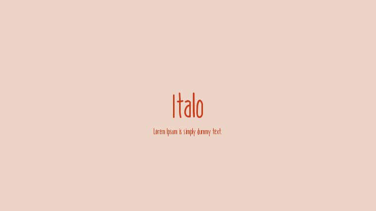 Italo Font Family