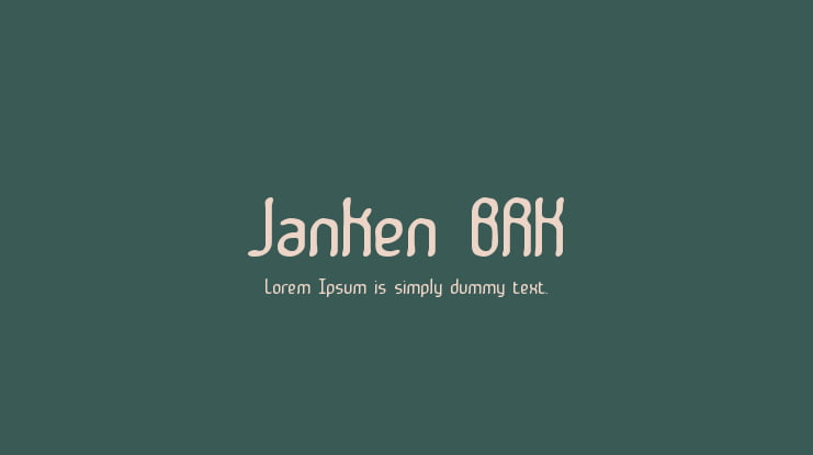 Janken BRK Font