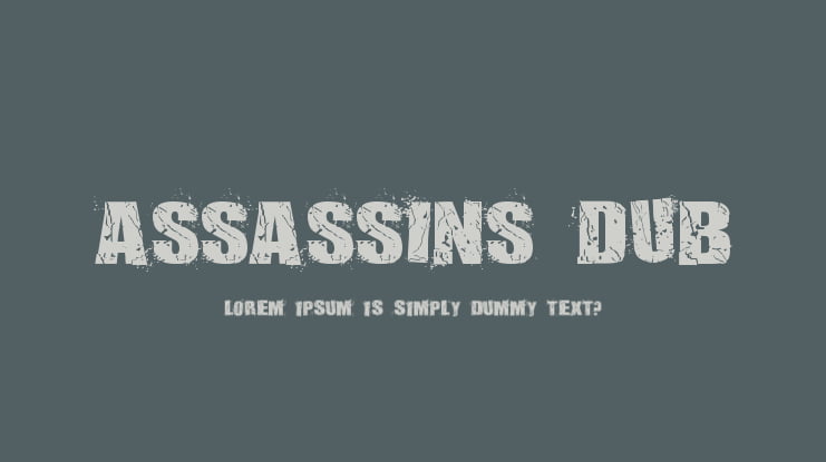 Assassins Dub Font