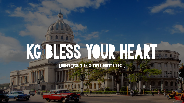 KG BLESS YOUR HEART Font