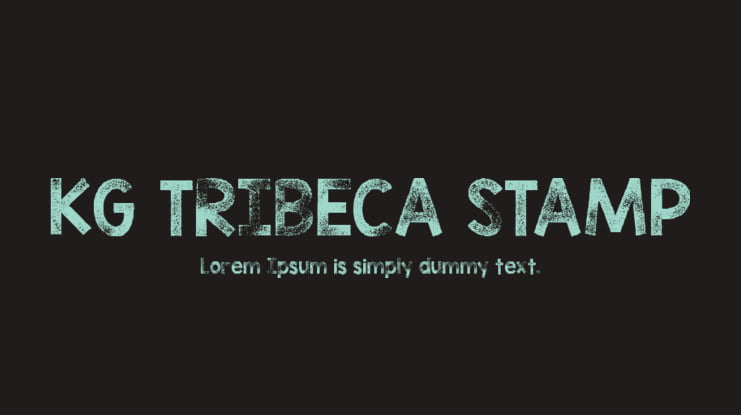 KG TRIBECA STAMP Font