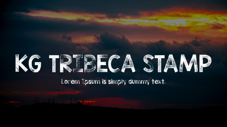 KG TRIBECA STAMP Font