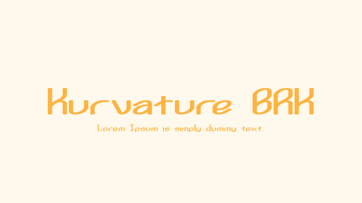 Kurvature BRK Font