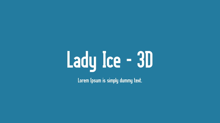 Lady Ice - 3D Font Family