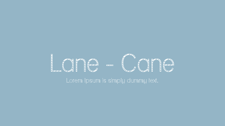 Lane - Cane Font Family