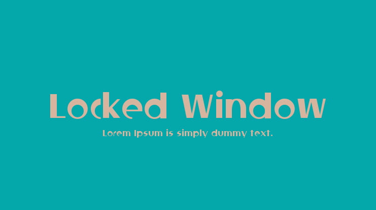 Locked Window Font