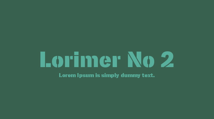 Lorimer No 2 Font