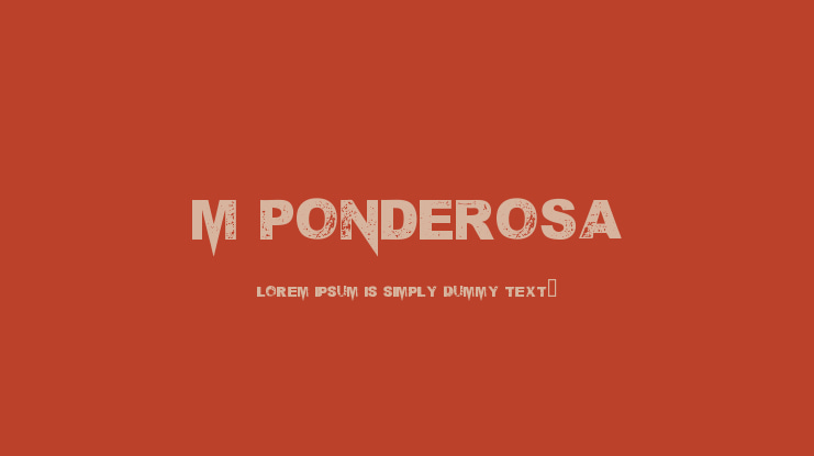 M Ponderosa Font
