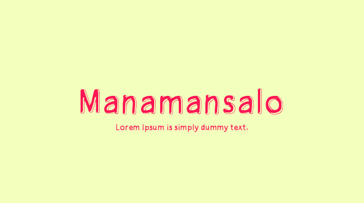 Manamansalo Font
